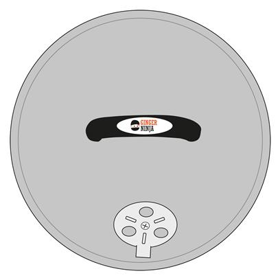 Gadget with logo BBQ Kettle Gadget with logo, BBQ Kettle with design handle. Food grill with wire handle and adjustable air valves. Registered design. 12 inch barbecue Available colors: Silver/Grey Material: Iron Product size (cm): 32,3 x 32,1 Depending on the surface we can use embroidery, engraving, 360° imprint or screen print.