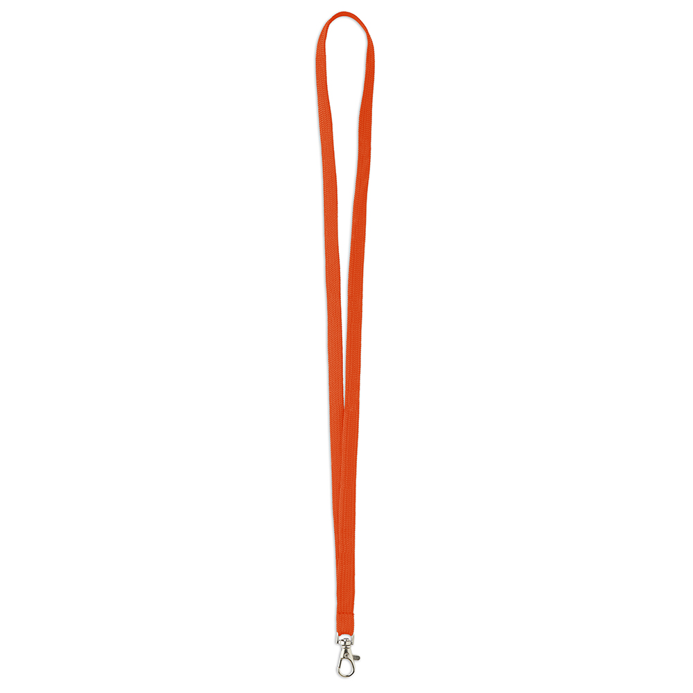 Tubular lanyard with logo Tubular lanyard with logo made from polyester. With a metal karabinier or choose from one of the other clip options. The ca. 90cm polyester tubular ribbon is printed with your pantone colour matched logo designs on one or two sides. We use different printing techniques to add your logo. Depending on the surface we can use embroidery, engraving, 360° imprint or screenprint.