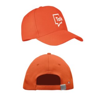 Baseball cap with logo Senga RPET Baseball cap with logo in polyester 210 gm/m2 With silver steel buckle. Size 7 1/4. 4 embroidered eyelets in matching colour. 