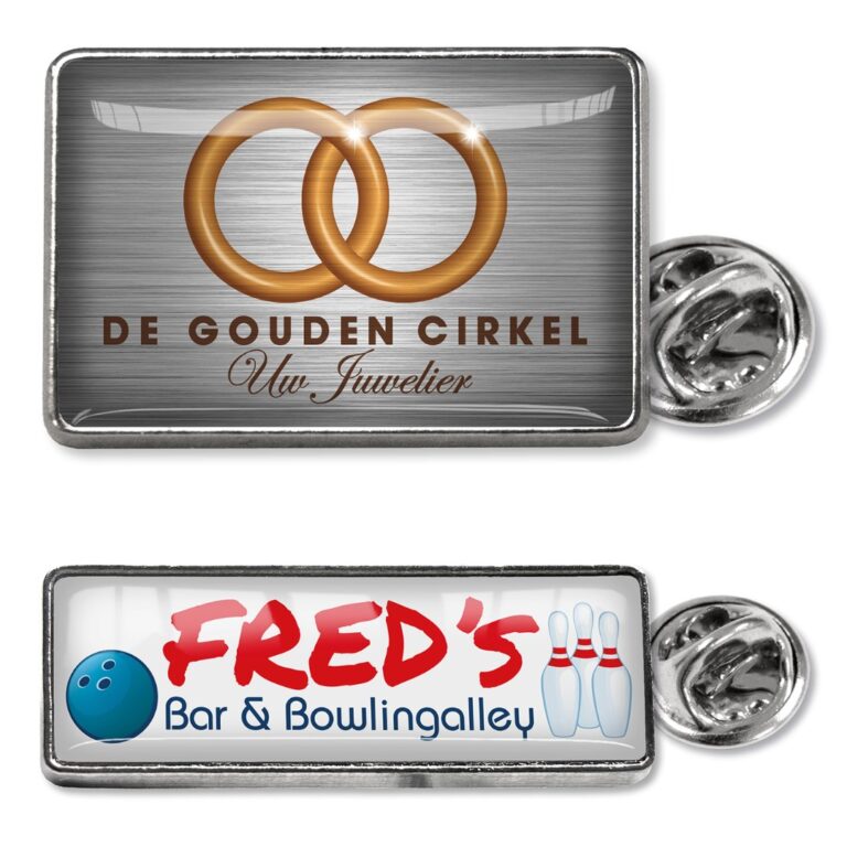 Custom made pin with dome label 2