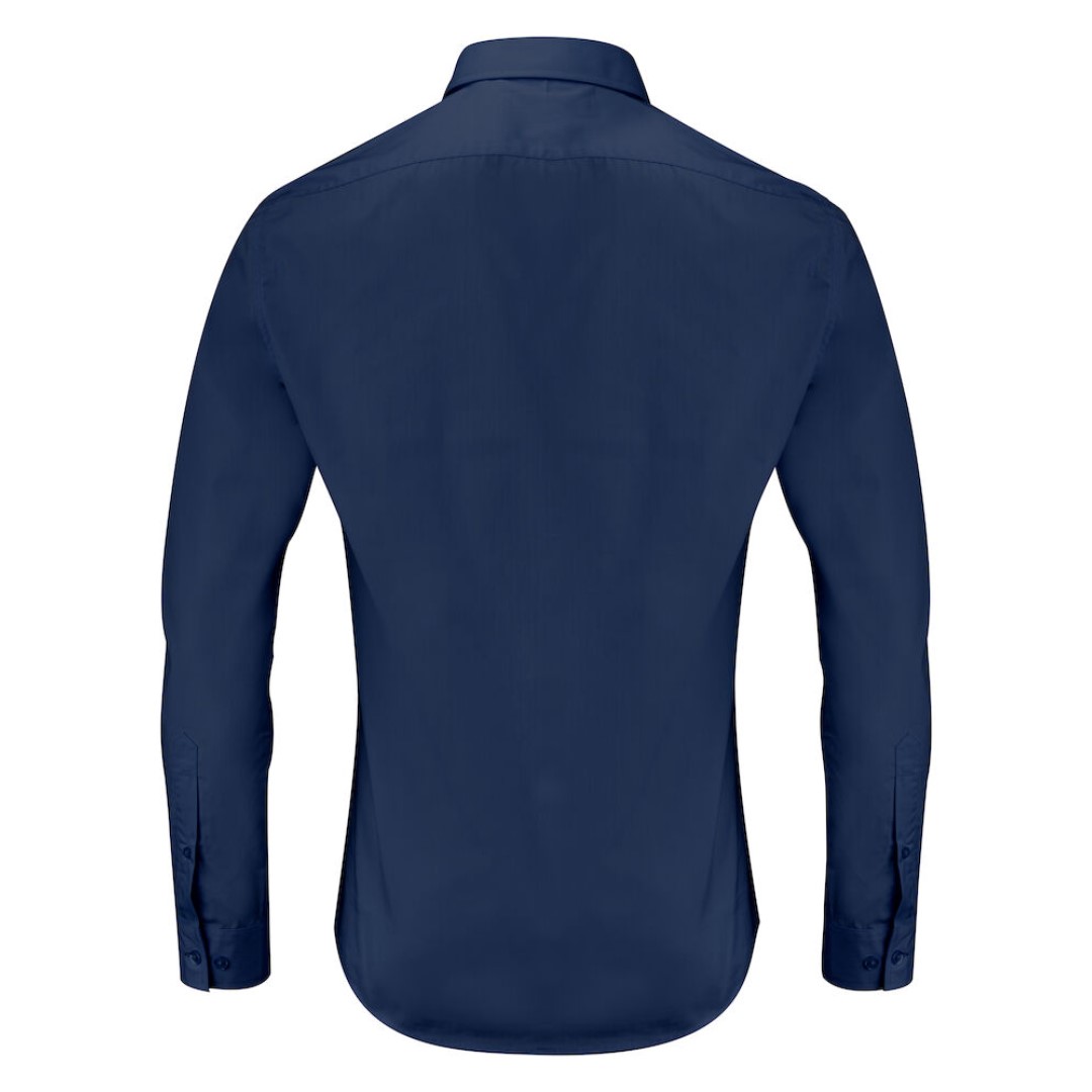 Shirt with logo in jersey material with an oxford look. Woven details on the inside of the collar and side slits. The men's version has a button down collar. Buttons in mother-of-pearl color. Adjustable cuffs. Magnus Business Gifts is your partner for merchandising, gadgets or unique business gifts since 1967. Certified with Ecovadis gold!