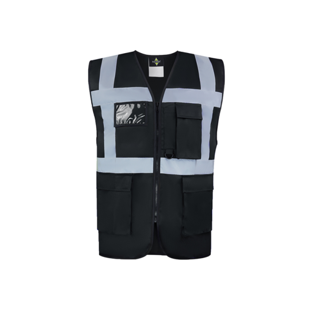 Safety vest with Logo Hamburg - Multi functional: ID-pocket, larger smartphone pocket, key ring - Two pockets with hook and loop closure, continuous zipper closure in the front - The colours and colour combinations in yellow and orange are certified according to EN ISO 20471:2013 - All „other“ colours are certified according to EN 17353 - Neon green and neon pink according to type AB3, all non-fluorescent colours according to type B3 - Four 5 cm wide reflective stripes (one across chest, one around body, two over the shoulders) - Continuous zipper closure in the front Available color: Sky Blue, Blue, Royal Blue, Neon Green, Green, Neon Pink, Red, Black Magnus Business Gifts is your partner for merchandising, gadgets or unique business gifts since 1967. Certified with Ecovadis gold!