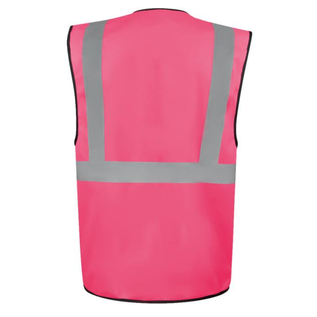 Safety vest with Logo Hamburg - Multi functional: ID-pocket, larger smartphone pocket, key ring - Two pockets with hook and loop closure, continuous zipper closure in the front - The colours and colour combinations in yellow and orange are certified according to EN ISO 20471:2013 - All „other“ colours are certified according to EN 17353 - Neon green and neon pink according to type AB3, all non-fluorescent colours according to type B3 - Four 5 cm wide reflective stripes (one across chest, one around body, two over the shoulders) - Continuous zipper closure in the front Available color: Sky Blue, Blue, Royal Blue, Neon Green, Green, Neon Pink, Red, Black Magnus Business Gifts is your partner for merchandising, gadgets or unique business gifts since 1967. Certified with Ecovadis gold!