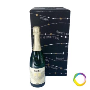 Apéro Feniks Sparkling Wine Feniks Brut of the Petrushoeve, Belgian sparkling wine, made in the traditional way. Sparkling wine with a fine sparkle and persistent “mousse”; straw yellow in the glass. Fruity and floral aromas with hints of almond and pineapple. Harmonious, refreshing and elegant on the palate. Gastronomy: ideal as an aperitif, can also be served with fresh summer dishes and a wide range of seafood-based dishes Magnus Business Gifts is your partner for merchandising, gadgets or unique business gifts since 1967. Certified with Ecovadis gold!