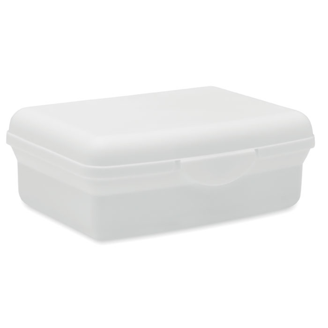 Lunchbox with logo CARMANY Lunch box in recycled PP with click closure. Capacity: 800 ml. Available color: Red, Dark Navy, White, Black Dimensions: 17X12X6CM Width: 12 cm Length: 17 cm Height: 6 cm Volume: 1.78 cdm3 Gross Weight: 0.12 kg Net Weight: 0.095 kg Magnus Business Gifts is your partner for merchandising, gadgets or unique business gifts since 1967. Certified with Ecovadis gold!