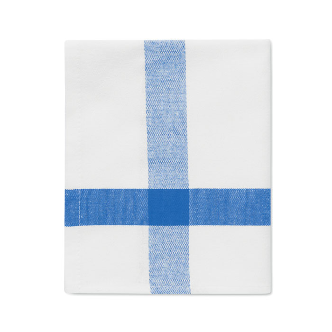 Kitchen gadget with logo Towel KITCH Recycled poly cotton kitchen towel in recycled fabrics (50% recycled cotton and 50% recycled polyester). 180 gr/m². Available color: Blue, Red, Grey Dimensions: 40X65CM Width: 40 cm Height: 65 cm Volume: 0.3 cdm3 Gross Weight: 0.06 kg Net Weight: 0.053 kg Magnus Business Gifts is your partner for merchandising, gadgets or unique business gifts since 1967. Certified with Ecovadis gold!