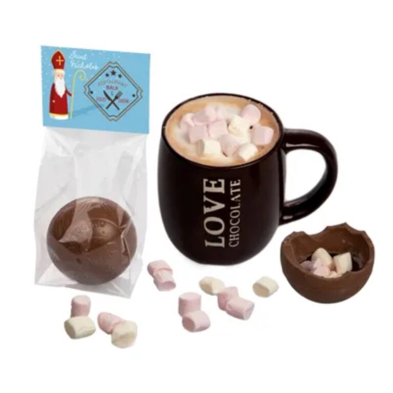 Chocolate ball with logo Hot coco