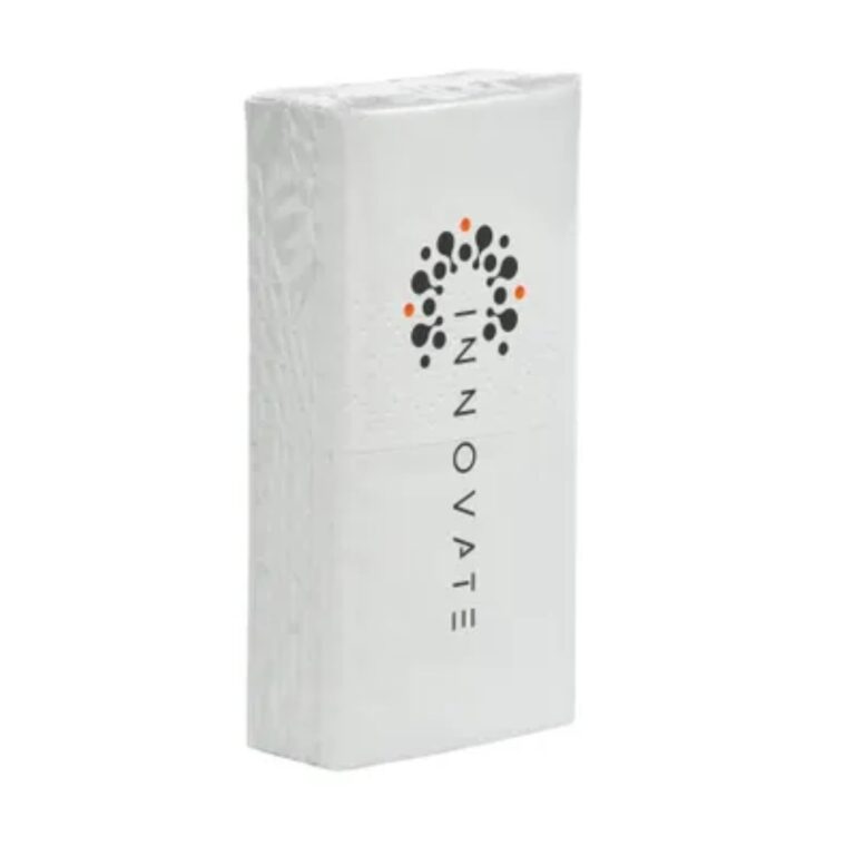 Tissues with logo in foil
