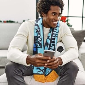 Custom supporter scarf in polyester Double layer polyester mesh fabric scarf with your full colour design printed on both sides. Product details: 100% polyester, 80-85 grams. Dimensions: 18x140cm+ 7cm tassel. This item complies with all relevant safety regulations. Magnus Business Gifts is your partner for merchandising, gadgets or unique business gifts since 1967. Certified with Ecovadis gold!