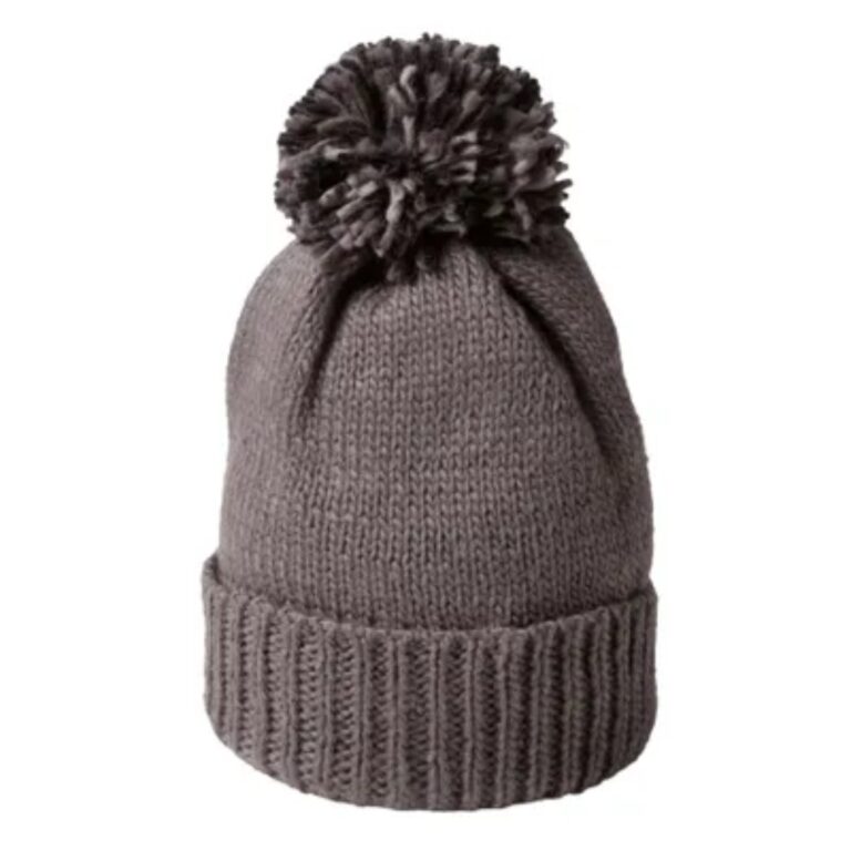 Heavy knitted pumpkin hat with logo