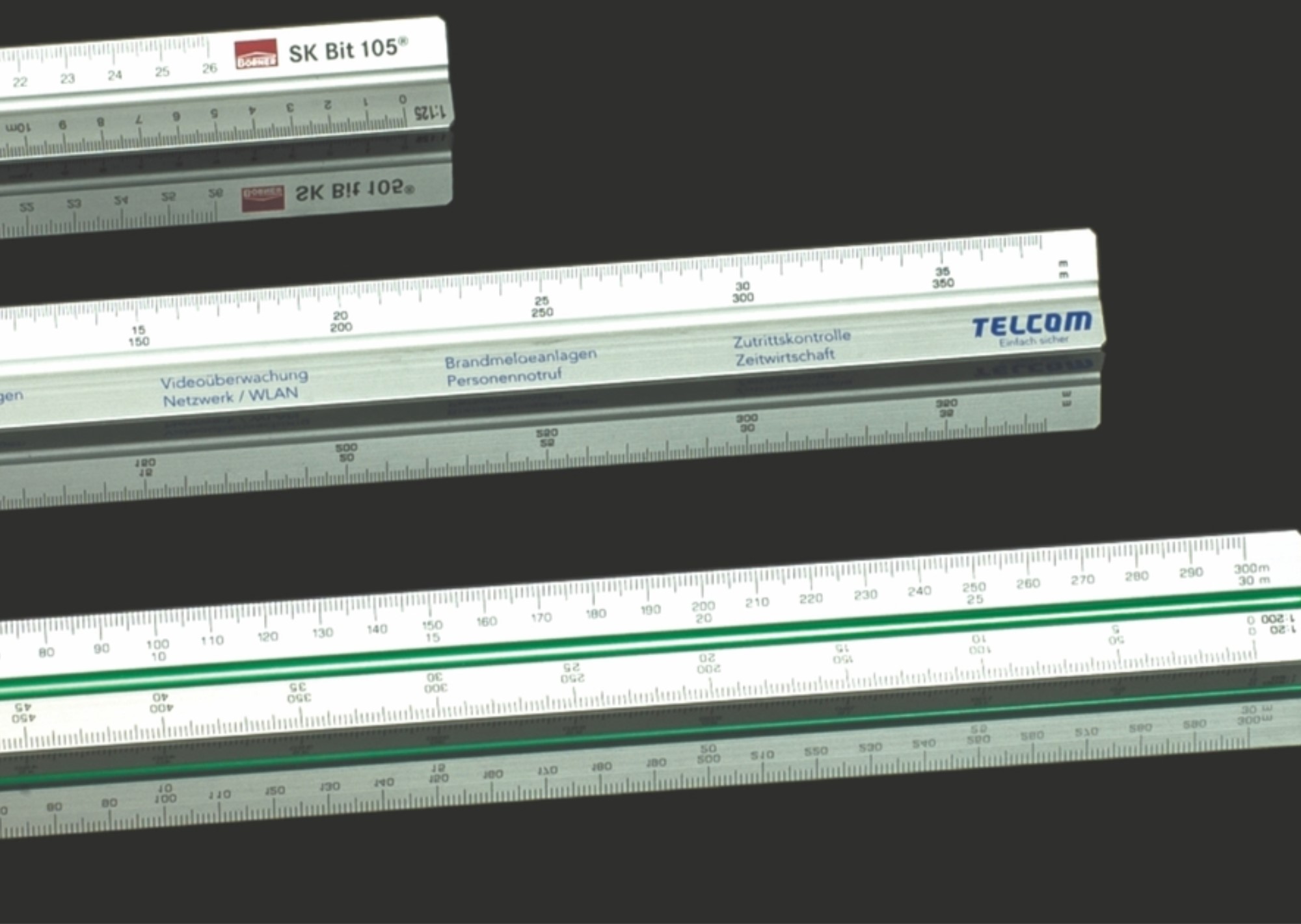 Aluminium triangular rulers with logo Rulers are very popular; they are a must for every desk are used almost daily to enable their users to make precise measurements and markings. Our rulers are made on demand and fulfill the requirements of technical drawing. They enjoy a high level of measuring accuracy and finishing quality. The users appreciate this and therefore use the rulers for years. With your advertising on these products, you are sure to win the users‘ eye contact and thus secure a lasting positive advertising impact. Many types - different colors - Multi colour logo print Magnus Business Gifts is your partner for merchandising, gadgets or unique business gifts since 1967. Certified with Ecovadis gold!