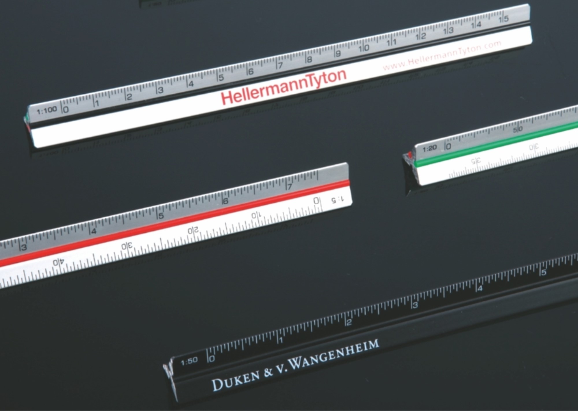 Aluminium triangular rulers with logo Rulers are very popular; they are a must for every desk are used almost daily to enable their users to make precise measurements and markings. Our rulers are made on demand and fulfill the requirements of technical drawing. They enjoy a high level of measuring accuracy and finishing quality. The users appreciate this and therefore use the rulers for years. With your advertising on these products, you are sure to win the users‘ eye contact and thus secure a lasting positive advertising impact. Many types - different colors - Multi colour logo print Magnus Business Gifts is your partner for merchandising, gadgets or unique business gifts since 1967. Certified with Ecovadis gold!