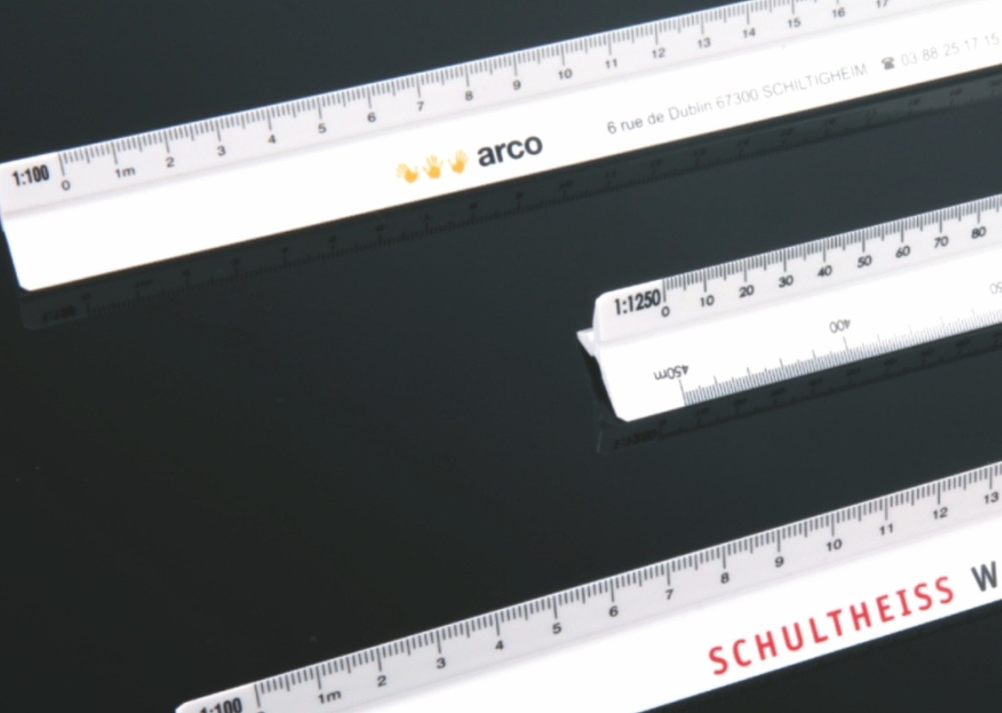 Aluminium triangular rulers with logo Rulers are very popular; they are a must for every desk are used almost daily to enable their users to make precise measurements and markings. Our rulers are made on demand and fulfill the requirements of technical drawing. They enjoy a high level of measuring accuracy and finishing quality. The users appreciate this and therefore use the rulers for years. With your advertising on these products, you are sure to win the users‘ eye contact and thus secure a lasting positive advertising impact. Many types - different colors - Multi colour logo print Magnus Business Gifts is your partner for merchandising, gadgets or unique business gifts since 1967. Certified with Ecovadis gold!