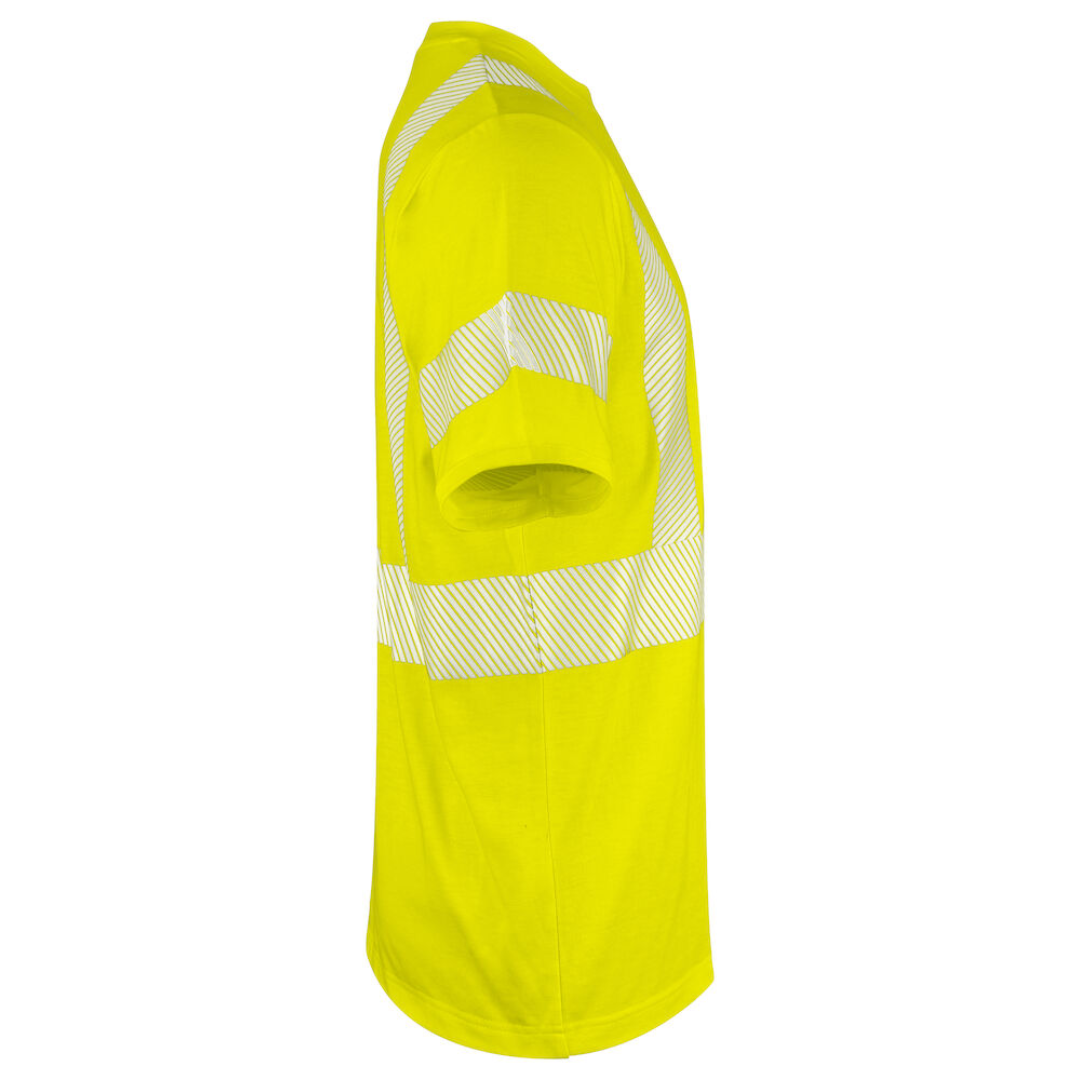 Projob T-Shirt with logo ISO20471 Class 3 Double-sided T-shirt in polyester-cotton. Cotton on the inside for increased wearing comfort. Sealed and segmented reflective strips with stretch from 3M Available color: Yellow Material: 65% polyester, 35% cotton, 180 g/m² Magnus Business Gifts is your partner for merchandising, gadgets or unique business gifts since 1967. Certified with Ecovadis gold!