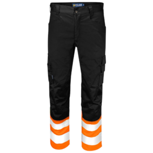 Projob Trousers with logo Trousers with great flexibility. Stretch insert in the crotch. Back pockets with flap and velcro closure Reinforced ruler pocket and spacious pockets for tools and knife button. D-ring for badge holder. Available color: Orange/ Black, Yellow/ Black, Yellow/ Navy Material 1: 65% polyester, 35% cotton - 245 g/m2 Material 2: 80% polyester, 20% cotton Material 3: 90% polyamide, 10% elastane Magnus Business Gifts is your partner for merchandising, gadgets or unique business gifts since 1967. Certified with Ecovadis gold!