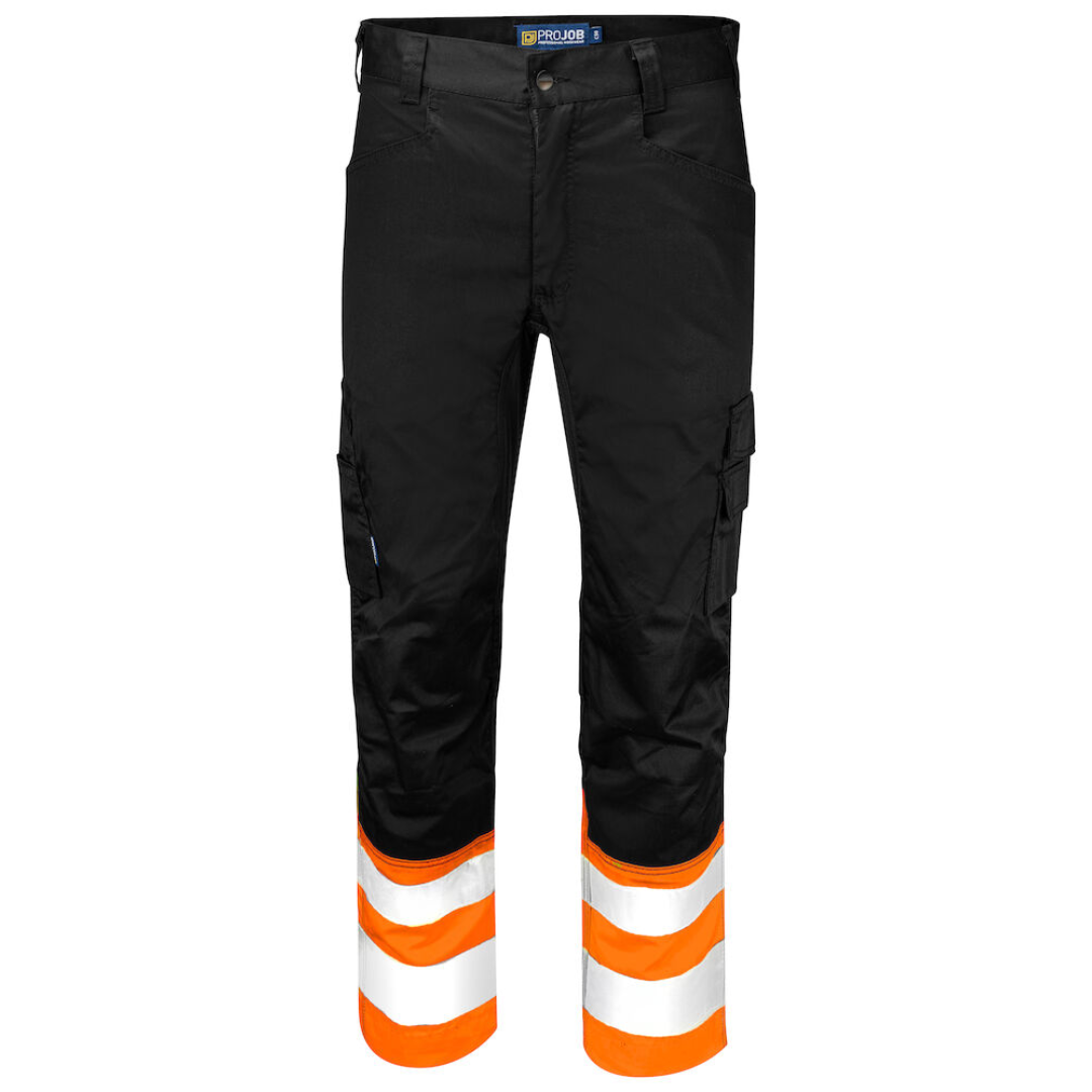 Projob Trousers with logo Trousers with great flexibility. Stretch insert in the crotch. Back pockets with flap and velcro closure Reinforced ruler pocket and spacious pockets for tools and knife button. D-ring for badge holder. Available color: Orange/ Black, Yellow/ Black, Yellow/ Navy Material 1: 65% polyester, 35% cotton - 245 g/m2 Material 2: 80% polyester, 20% cotton Material 3: 90% polyamide, 10% elastane Magnus Business Gifts is your partner for merchandising, gadgets or unique business gifts since 1967. Certified with Ecovadis gold!