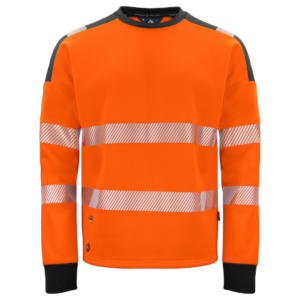 Projob Sweater with logo ISO 20471 Class 3 Sweater with contrast on the cuffs, shoulders and collar. Close fit. Sealed and segmented reflective tapes with stretch from 3M, also over the shoulders. Stretch fabric in softshell on the shoulders for increased freedom of movement. Available color: Orange/ Black, Yellow/ Black,  Yellow/ Navy Material 1: 100% polyester Material 2: 90% nylon, 10% spandex Magnus Business Gifts is your partner for merchandising, gadgets or unique business gifts since 1967. Certified with Ecovadis gold!