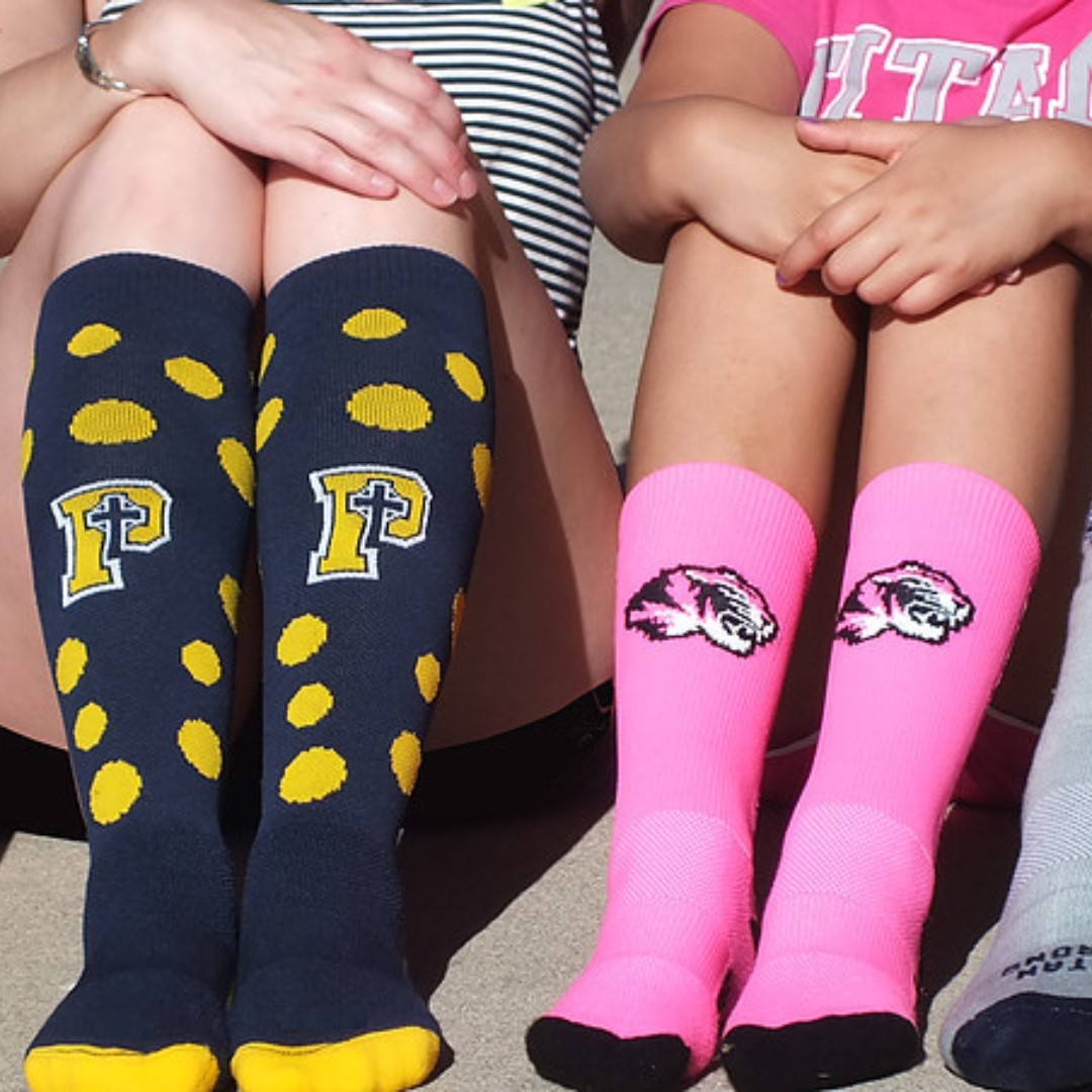 Tennis Sport Socks Custom Made Elevate your performance and comfort with a perfect blend of functionality and fashion, tailored to meet the unique demands of the sports enthusiast. Our custom made sport socks are more than just accessories; they are a statement of quality and precision. Manufactured in state-of-the-art facilities within the European Union, these socks boast superior craftsmanship that guarantees durability and long-lasting wear, match after match. + Certification: OEKO-TEX + Production Time: approx. 4 weeks + Sock Length: Crew (approx. 18 cm) + Sock Color: 1C to 10 C Knit + Design: individual | All Over + Sizes: S (35-39), M/L (40-45), XL (46-49) | min. 100 pairs per size + Material: 93% cotton, 4% polypropylene, 3% spandex + incl. Packaging: 4C printed Cardboard Hanger REQUEST A FREE QUOTE The easiest way to kick off your design process is to request a quote. In your request, you can share your idea, your deadline, and send us images of your character. Magnus Business Gifts is your partner for merchandising, gadgets or unique business gifts since 1967. Certified with Ecovadis gold!