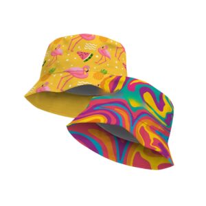 Custom Made Fishing Hat Unleash the Adventure with a Custom-Made Fishing Hat Tailored to Your Angling Spirit. Any shape, fabric, and adorned with your choice of prints, embroidery, or patches. Our diverse selection ensures that your fishing hat not only complements your aesthetic preferences but also enhances your overall angling experience. Choose vibrant prints that resonate with the spirit of your branding or opt for detailed embroidery that showcases your dedication to the art of your brand. Full colour bucket hats from 200gsm polyester > 260gsm polyester. One or two sides design and 7.5cm surrounding brim. REQUEST A FREE QUOTE The easiest way to kick off your design process is to request a quote. In your request, you can share your idea, your deadline, and send us images of your character. MOQ required. Magnus Business Gifts is your partner for merchandising, gadgets or unique business gifts since 1967. Certified with Ecovadis gold!