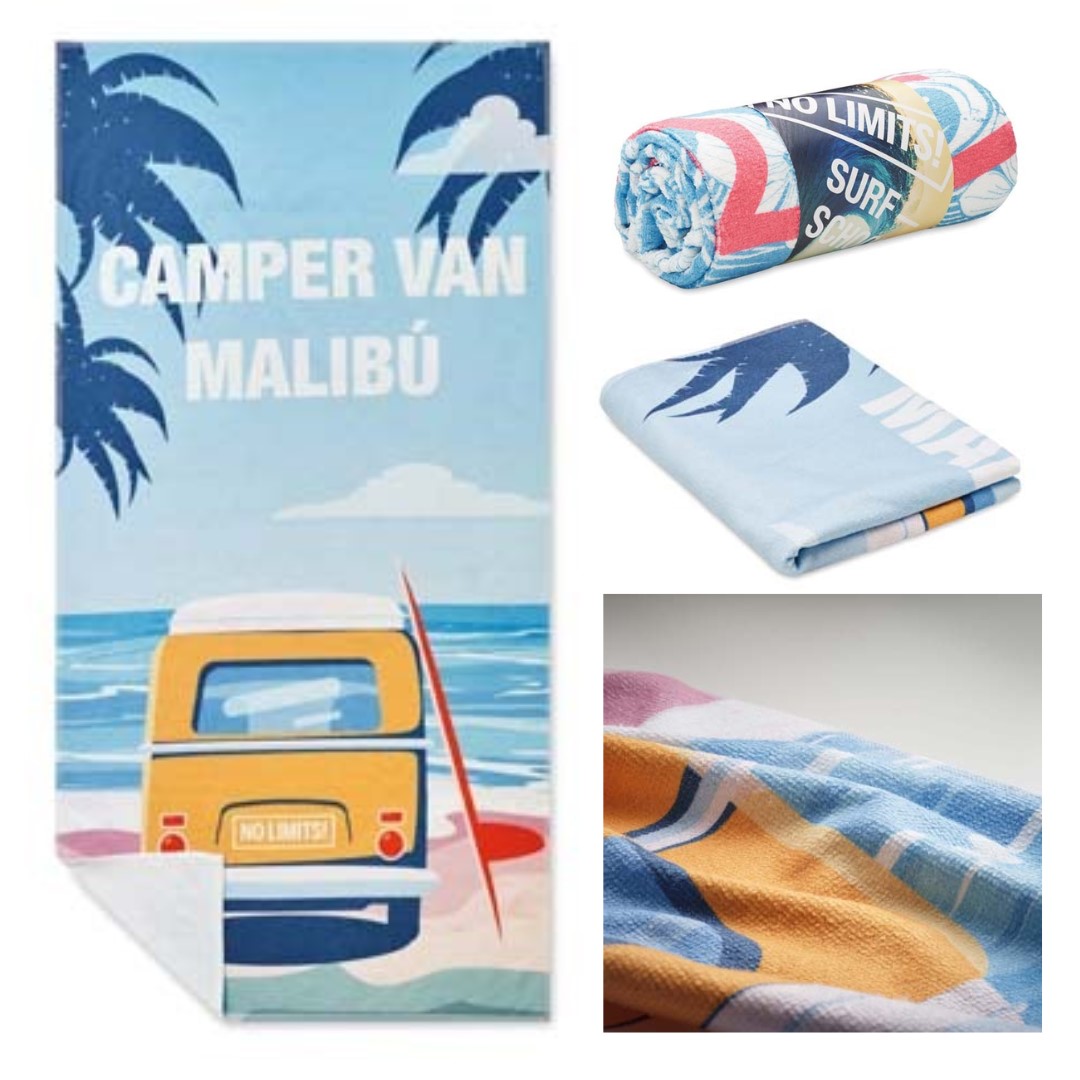 Custom Made Towels Introducing our Custom Made Towels – the epitome of comfort and versatility for various activities. Whether you're gearing up for a day at the beach, a round of golf, a workout session, or a travel adventure, our towels are tailored to meet your specific needs. Crafted with care, these towels are a blend of 50% cotton, 30% RPET (Recycled PET), and 20% polyester, ensuring a perfect balance of softness, sustainability, and durability. With a weight of 350g/m², they offer a luxurious feel while remaining lightweight and easy to carry. What sets our Custom Made Towels apart is the option for full-color printing, allowing you to add a personal touch, vibrant designs, or even your logo to make a statement. Express your style and stand out whether you're on the golf course, at the beach, or on the go. REQUEST A FREE QUOTE The easiest way to kick off your design process is to request a quote. In your request, you can share your idea, your deadline, and send us images of your character. MOQ required. Magnus Business Gifts is your partner for merchandising, gadgets or unique business gifts since 1967. Certified with Ecovadis gold!