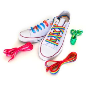 Shoe Laces with logo Step into style with our vibrant Colorful Shoe Laces, now customizable with your logo! These eye-catching accessories are the perfect way to add a pop of personality to your footwear while showcasing your brand with every step. Made from high-quality materials and available in a rainbow of hues, our shoe laces are designed to stand out and make a statement. Whether you're lacing up sneakers, boots, or dress shoes, these colorful laces are sure to turn heads and draw attention to your brand. Suggested shoelace length in regards to eyelets: 5 eyelets – 75cm 6 eyelets – 90cm 7 eyelets – 120cm Available Width: 9mm - 12mm - 16mm Additional costs: PLASTIC ENDINGS (9 or 11mm) 2pcs Production time is about 4 weeks. Magnus Business Gifts is your partner for merchandising, gadgets or unique business gifts since 1967. Certified with Ecovadis gold!