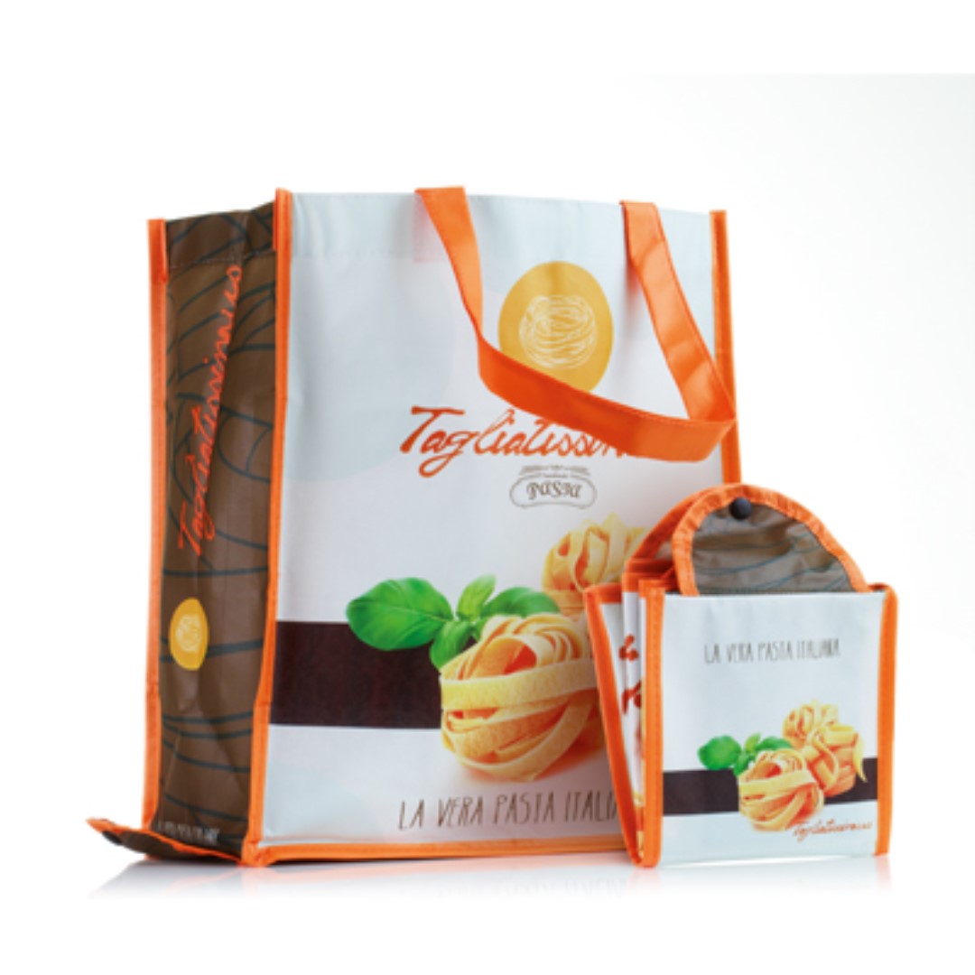 Custom Made Shopping Bags Discover the ultimate in personalized convenience with our Custom Made Shopping Bags. Tailor your shopping experience with our diverse range, including horizontal and vertical bags, flat vertical options, and foldable designs. Choose the perfect handle length, whether it's long or short, and opt for handles made from the same material as the bag or select from our options of short self-material or PP webbing handles. Bring your vision to life with our full-color printing option. Add vibrancy and personality to your shopping bags, making each one a unique statement piece. Whether you prefer a classic design or want to showcase your creativity with bold and vibrant patterns, our full-color printing ensures that your custom-made shopping bag stands out in any crowd. Our commitment to sustainability is reflected in our Rpet bags, providing an Eco-Friendly choice without compromising on style. Each bag is thoughtfully crafted to meet your unique preferences, ensuring a blend of functionality and fashion. REQUEST A FREE QUOTE The easiest way to kick off your design process is to request a quote. In your request, you can share your idea, your deadline, and send us images of your character. MOQ required. Magnus Business Gifts is your partner for merchandising, gadgets or unique business gifts since 1967. Certified with Ecovadis gold!