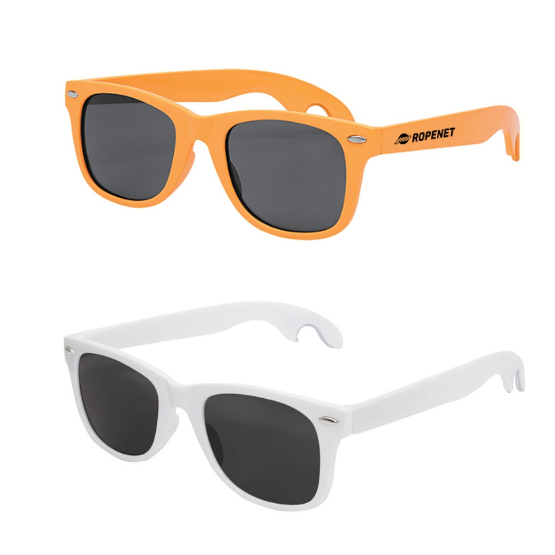 Sunglasses with bottle opener Combining style and functionality like never before, these sunglasses come equipped with a built-in bottle opener, making them the perfect companion for all your sunny adventures. Features: UV Protection: Our sunglasses are equipped with high-quality lenses that provide 100% UV protection, ensuring your eyes stay safe and comfortable in bright conditions. Lightweight and Durable: Constructed from durable materials, these sunglasses are lightweight and comfortable to wear for extended periods, making them ideal for both casual and active use. Customizable: With the option to add your logo or branding to the frames, these sunglasses can be personalized to promote your brand or organization while showing your support for Team Belgium. Whether you're soaking up the sun at the beach, chilling by the pool, or hitting up a summer festival, these sunglasses will keep you looking cool and feeling prepared for whatever the day brings. REQUEST A FREE QUOTE The easiest way to kick off your design process is to request a quote. In your request, you can share your idea, your deadline, and send us images of your character. MOQ required. Magnus Business Gifts is your partner for merchandising, gadgets or unique business gifts since 1967. Certified with Ecovadis gold!