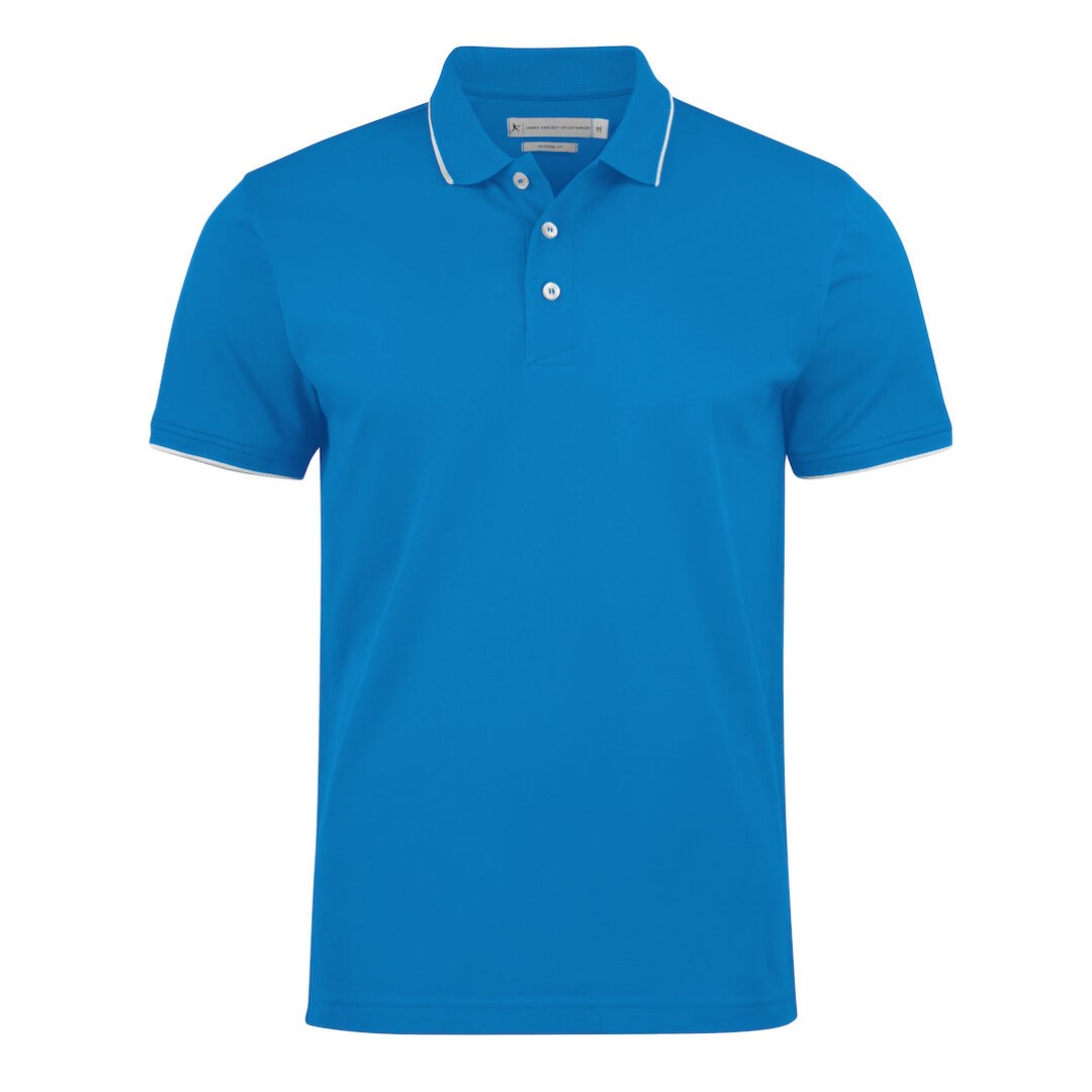 Golf Polo with logo Greenville Men Introducing our stylish and comfortable men's polo shirt, designed to enhance your performance on the golf course while keeping you looking and feeling your best. Crafted from high-quality materials and featuring thoughtful design details, this golf polo with logo is the perfect addition to any golfer's wardrobe. Our polo shirt is tailored for both style and comfort, with a classic white stripe at the collar and sleeves adding a touch of sophistication to the design. Made from a comfortable stretch material in Lacoste knit, it offers freedom of movement and flexibility, allowing you to swing with ease and confidence. The enzyme-washed finish gives the polo shirt a soft and luxurious feel, while the short placket and absence of buttons add a modern and streamlined look. The grey stripe on white polo shirts adds a subtle contrast, creating a timeless and elegant aesthetic that is sure to turn heads on the course. Magnus Business Gifts is your partner for merchandising, gadgets or unique business gifts since 1967. Certified with Ecovadis gold!