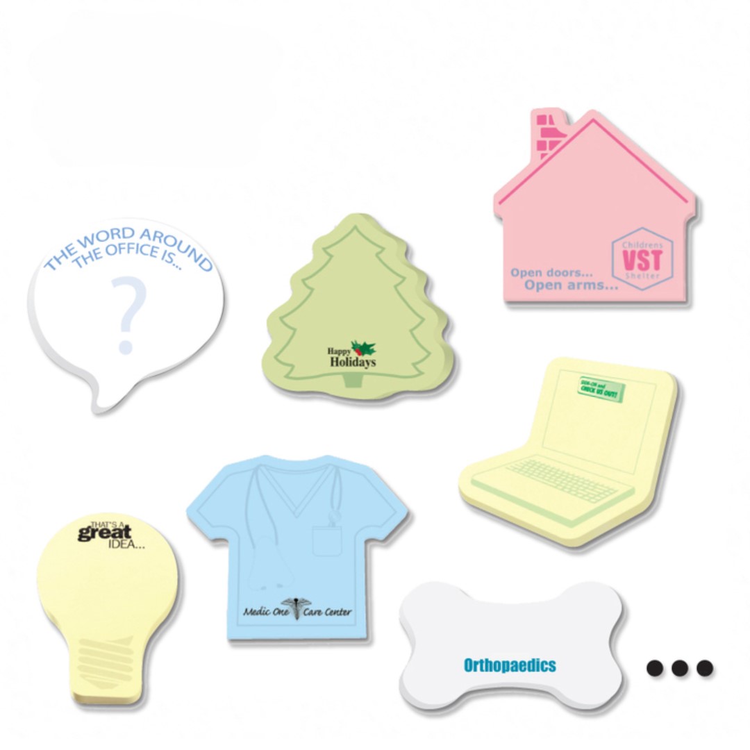 Shaped sticky notes Unleash your creativity with our custom-made sticky notes, available in any shape you desire. Whether you want your notes to resemble your logo, a favorite object, or something entirely unique, we can bring your vision to life. Gone are the days of boring square or rectangular sticky notes. Make a statement with every memo, reminder, or doodle. From hearts and stars to animals and beyond, the possibilities are endless. Each custom-shaped sticky note is made with high-quality materials, ensuring durability and reliability. The adhesive backing allows you to stick them to any surface, whether it's your desk, laptop, or refrigerator, so you never miss an important message. REQUEST A FREE QUOTE The easiest way to kick off your design process is to request a quote. In your request, you can share your idea, your deadline, and send us images of your character. MOQ required. Magnus Business Gifts is your partner for merchandising, gadgets or unique business gifts since 1967. Certified with Ecovadis gold!