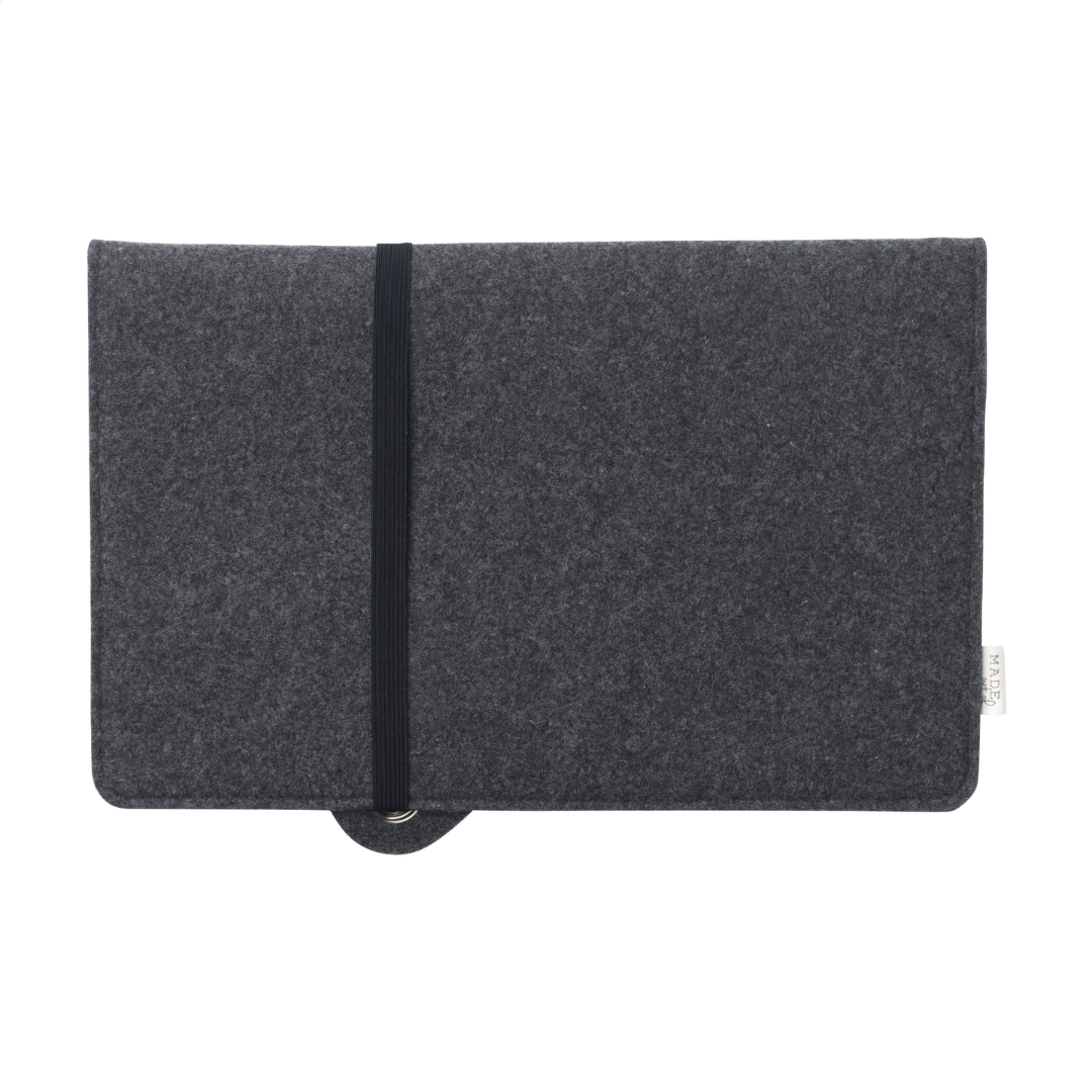 Recycled Felt & Apple Leather Laptop Sleeve 14" - Image 4